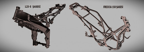 motorcycle chassis closeup