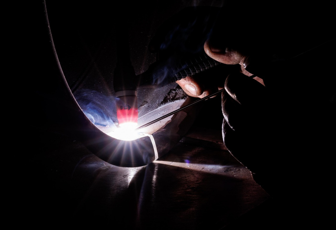 welding motorcycle frame
